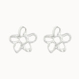 Silver Statement Flower Studs