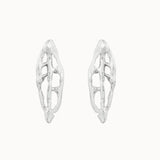 Silver Statement Freeform Leaf Studs