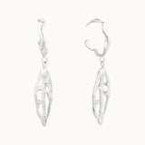 Silver Statement Leaf Hoops