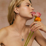 Silver Wave Hoop Earrings