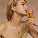 Silver Wave Hoop Earrings