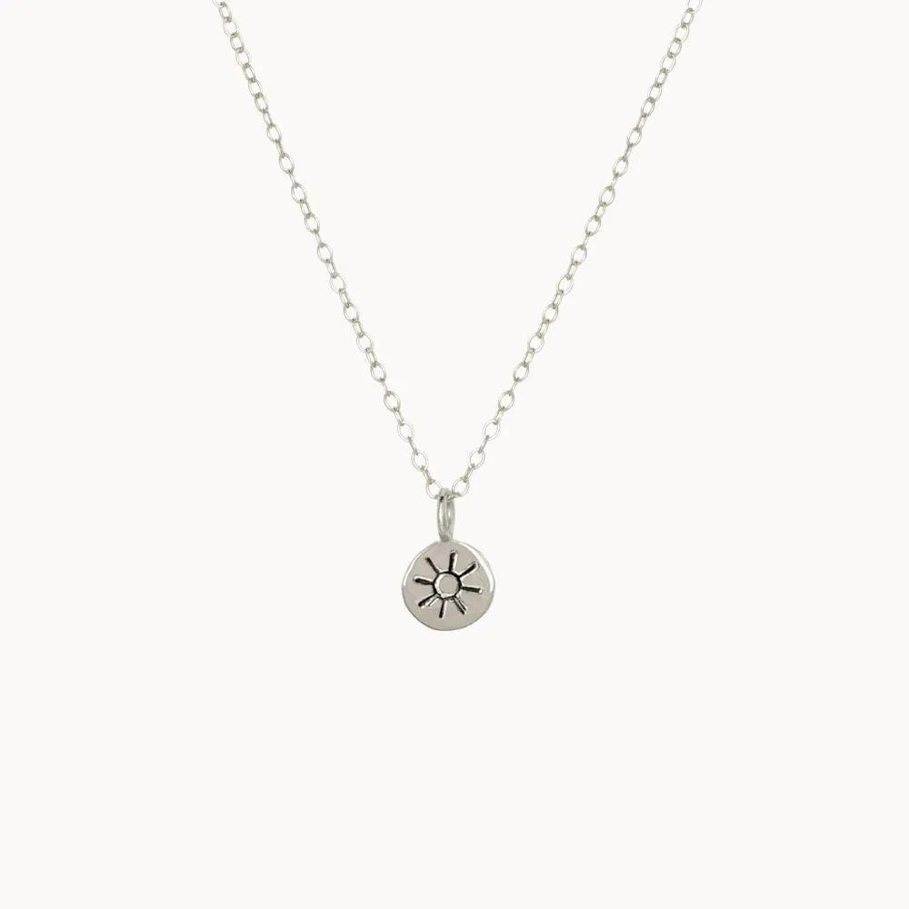Silver Sunshine Pendant Necklace