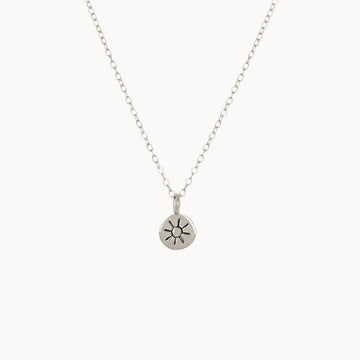 Silver Sunshine Pendant Necklace