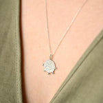 Silver Tesoro Coin Fragment Pendant Necklace