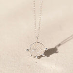 Silver Tesoro Coin Fragment Pendant Necklace