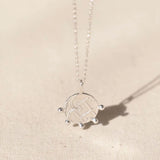 Silver Tesoro Coin Fragment Pendant Necklace