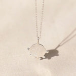Silver Tesoro Coin Fragment Pendant Necklace