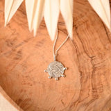 Silver Tesoro Coin Fragment Pendant Necklace