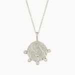Silver Tesoro Coin Fragment Pendant Necklace