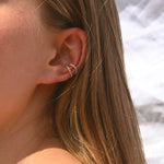 Silver Twisted Double Ear Cuff