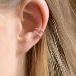Silver Twisted Double Ear Cuff