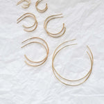 Solid Gold Sensitive Ears Medium Delicate Hoop Earrings