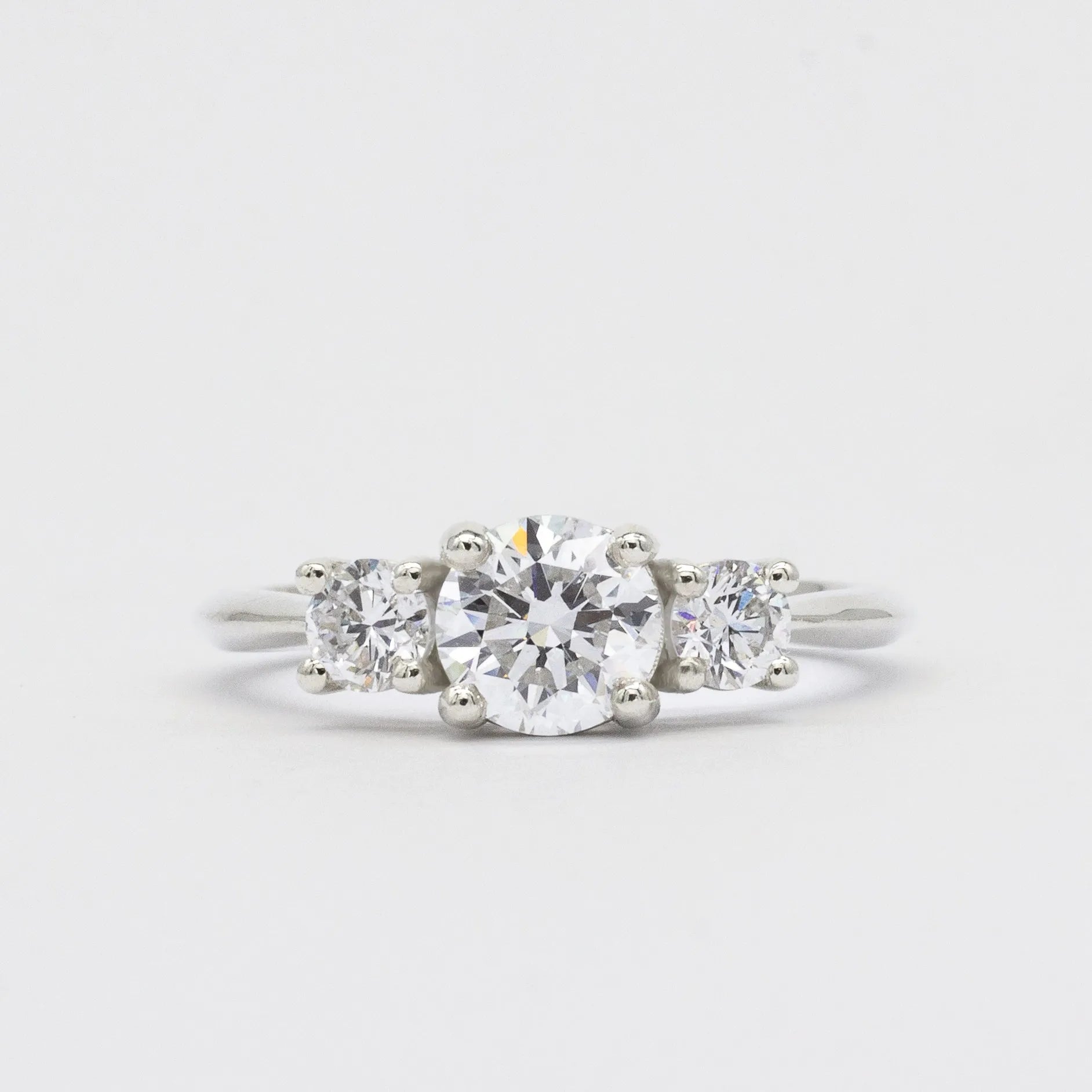 Trilogy Diamond White Gold Engagement Ring