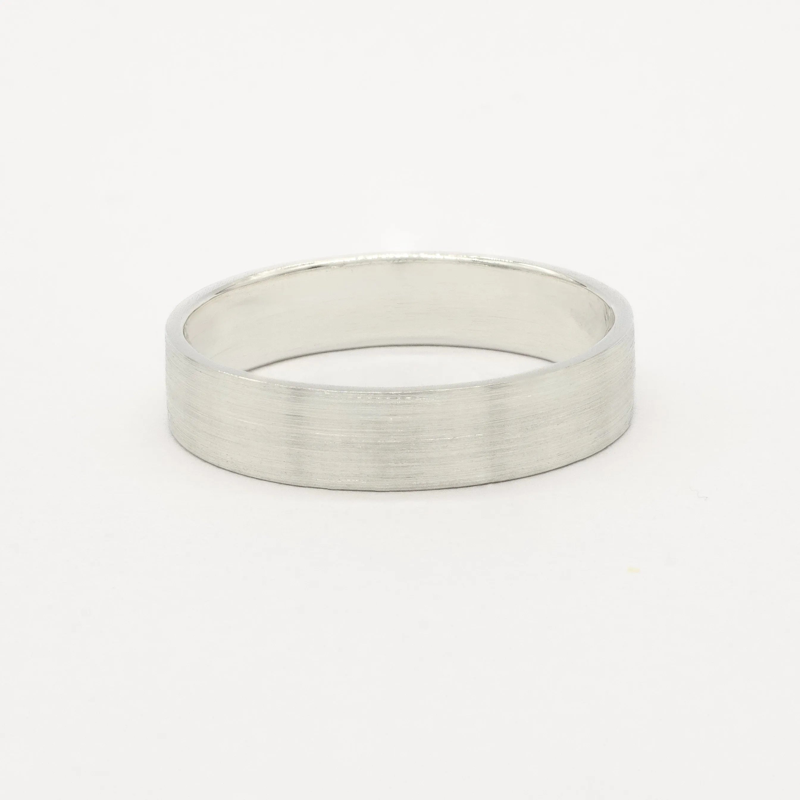 The Brushed Wedding Ring - Flat-Wedding Ring-Wild Fawn Jewellery