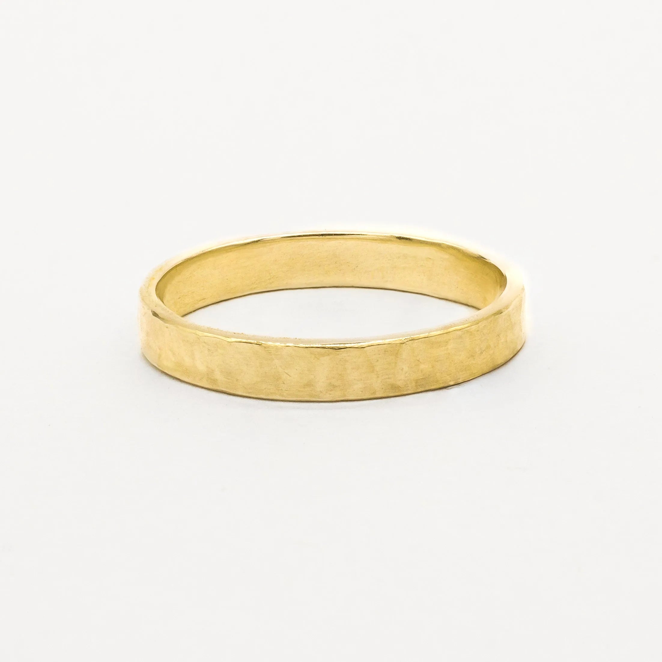 The Chunky Hammered Wedding Ring - Flat-Wedding Ring-Wild Fawn Jewellery