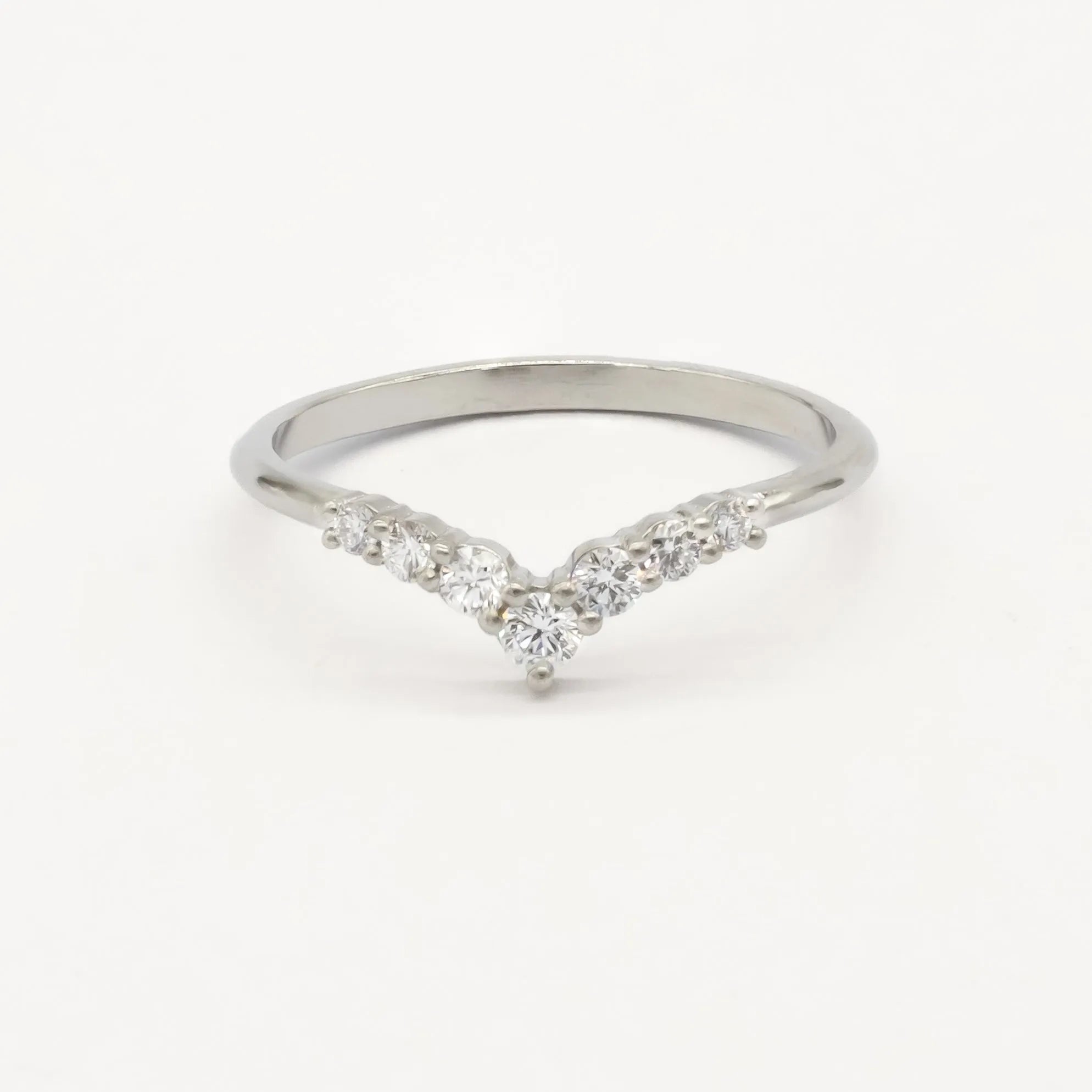 The Diamond Chevron Wedding Ring-Wedding Ring-Wild Fawn Jewellery