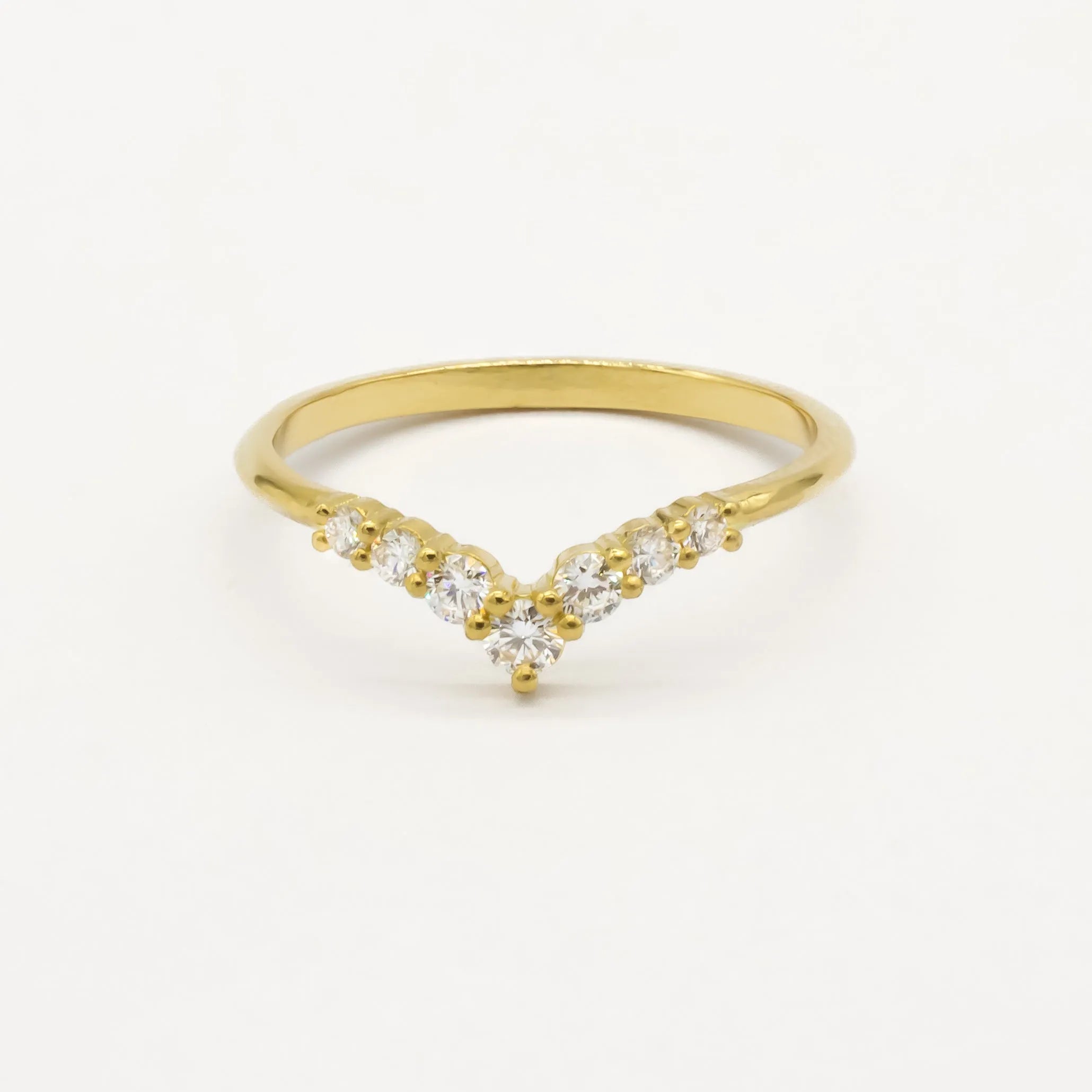 The Diamond Chevron Wedding Ring-Wedding Ring-Wild Fawn Jewellery