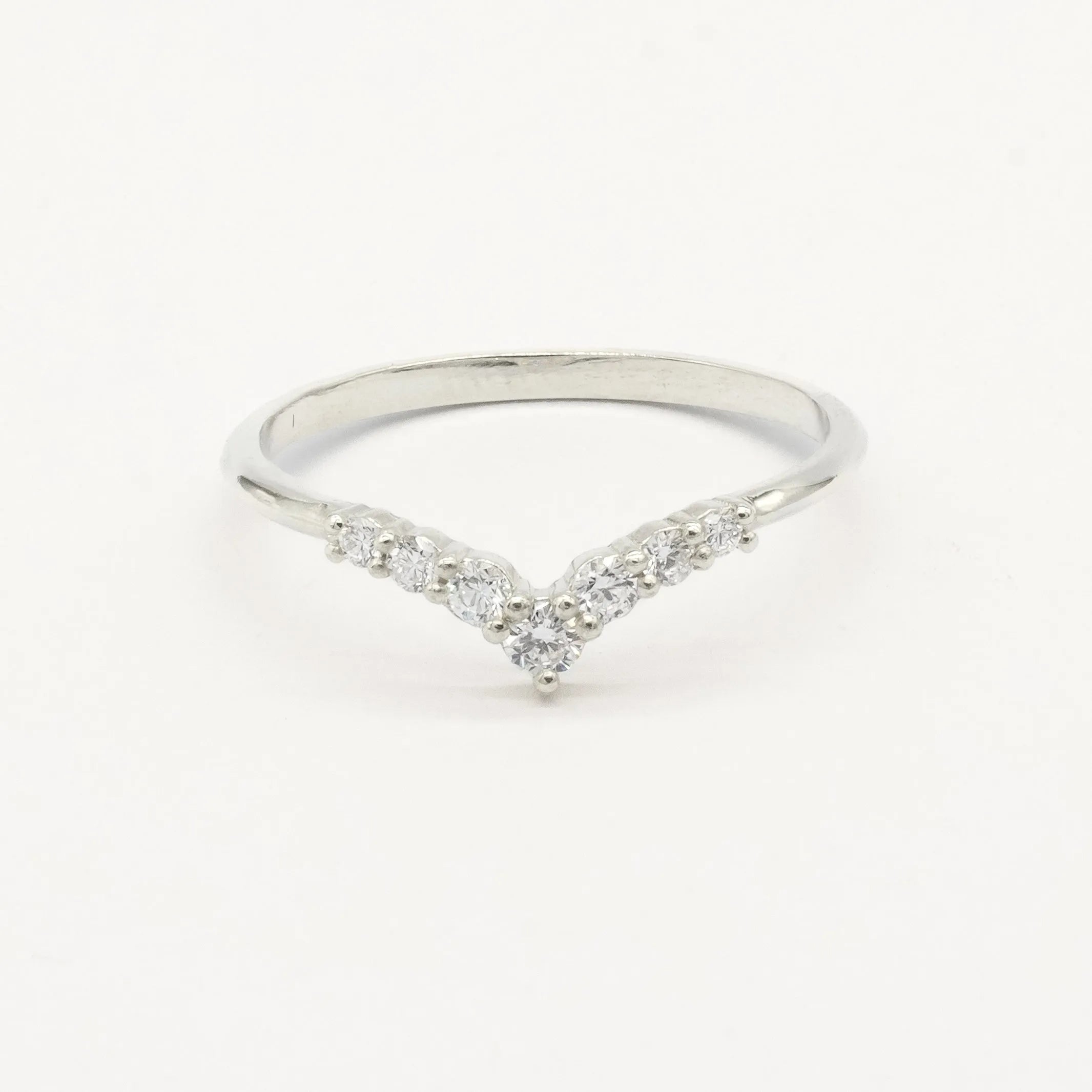 The Diamond Chevron Wedding Ring-Wedding Ring-Wild Fawn Jewellery