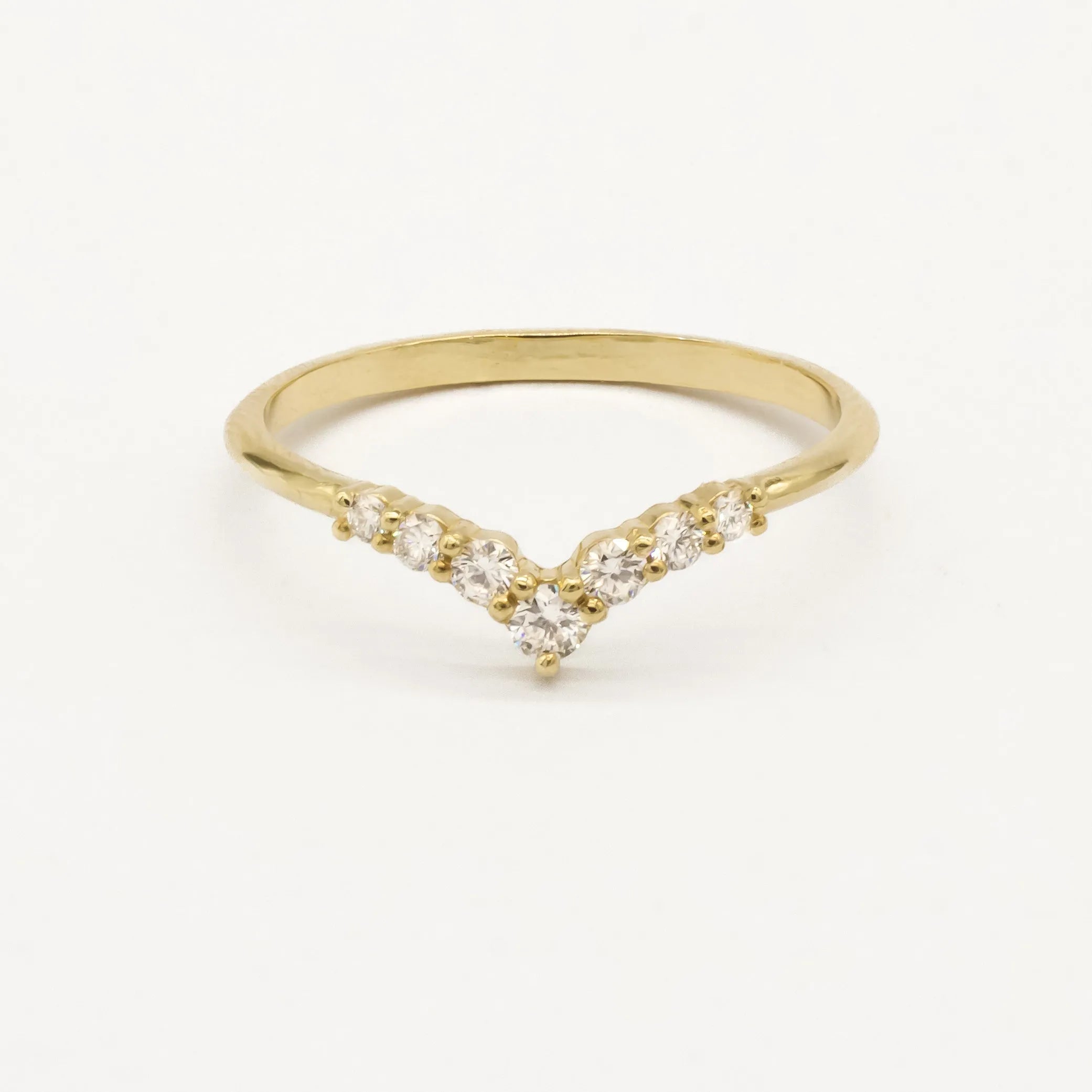 The Diamond Chevron Wedding Ring-Wedding Ring-Wild Fawn Jewellery