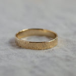 9ct Gold Personalised Handwriting Hammered Ring-Ring-Wild Fawn Jewellery