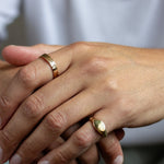 9ct Gold Personalised Handwriting Hammered Ring-Ring-Wild Fawn Jewellery