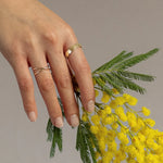 9ct Gold Personalised Handwriting Hammered Ring-Ring-Wild Fawn Jewellery