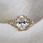 lab grown diamond and recycled gold engagement ring
