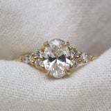 lab grown diamond and recycled gold engagement ring