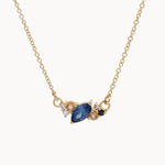 Solara Sapphire and Diamond Necklace-Necklaces-Wild Fawn Jewellery
