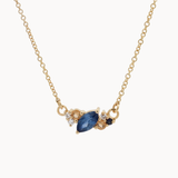 Solara Sapphire and Diamond Necklace-Necklaces-Wild Fawn Jewellery