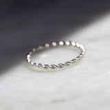 9ct White Gold Twisted Ring-Wedding Ring-Wild Fawn Jewellery