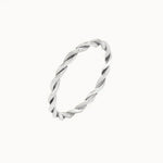 9ct White Gold Twisted Ring-Wedding Ring-Wild Fawn Jewellery