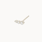 cut-out of right single climber diamond earring in white gold