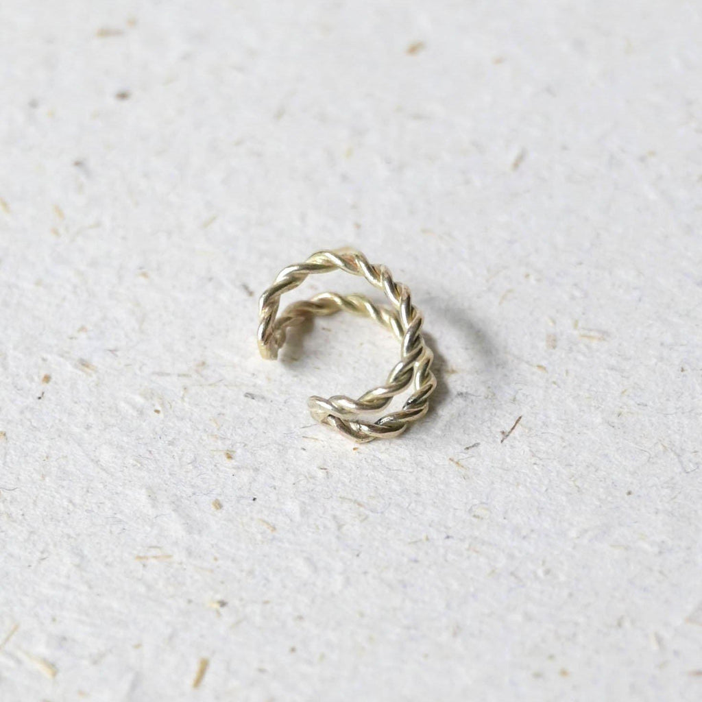 9ct Gold Twisted Double Ear Cuff