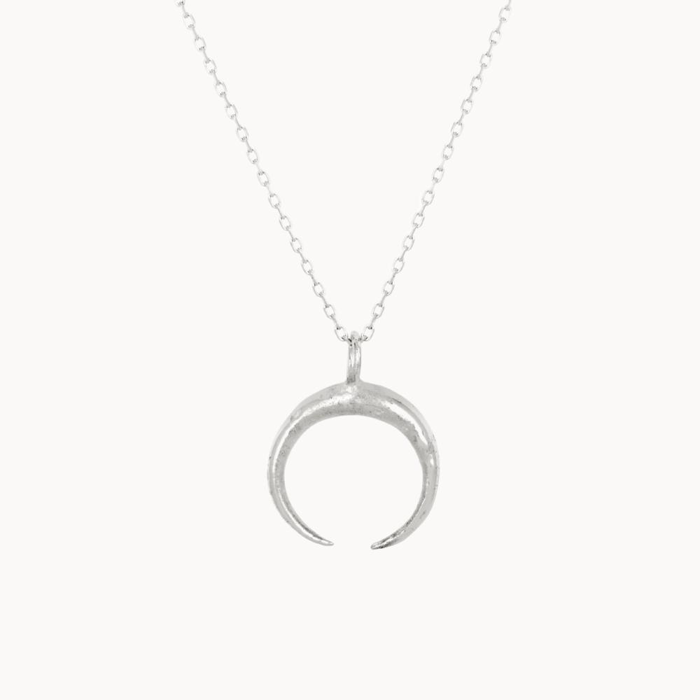 Silver Eclipse Pendant Necklace