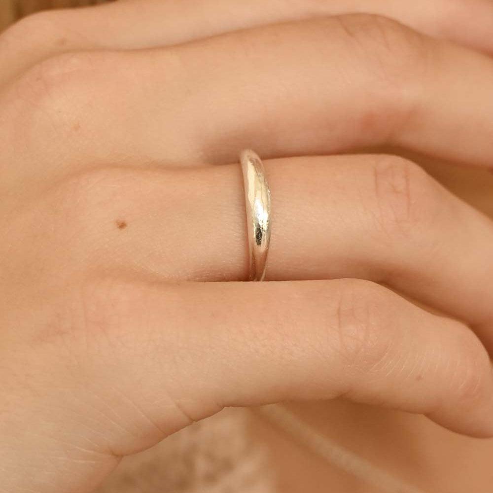 Silver Eclipse Stacking Ring