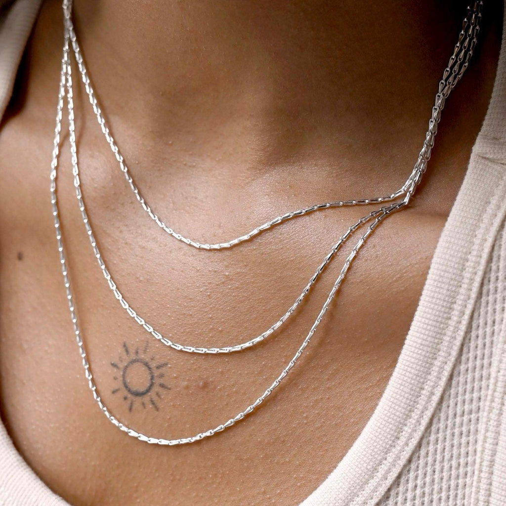 Silver Hayseed Layering Necklace