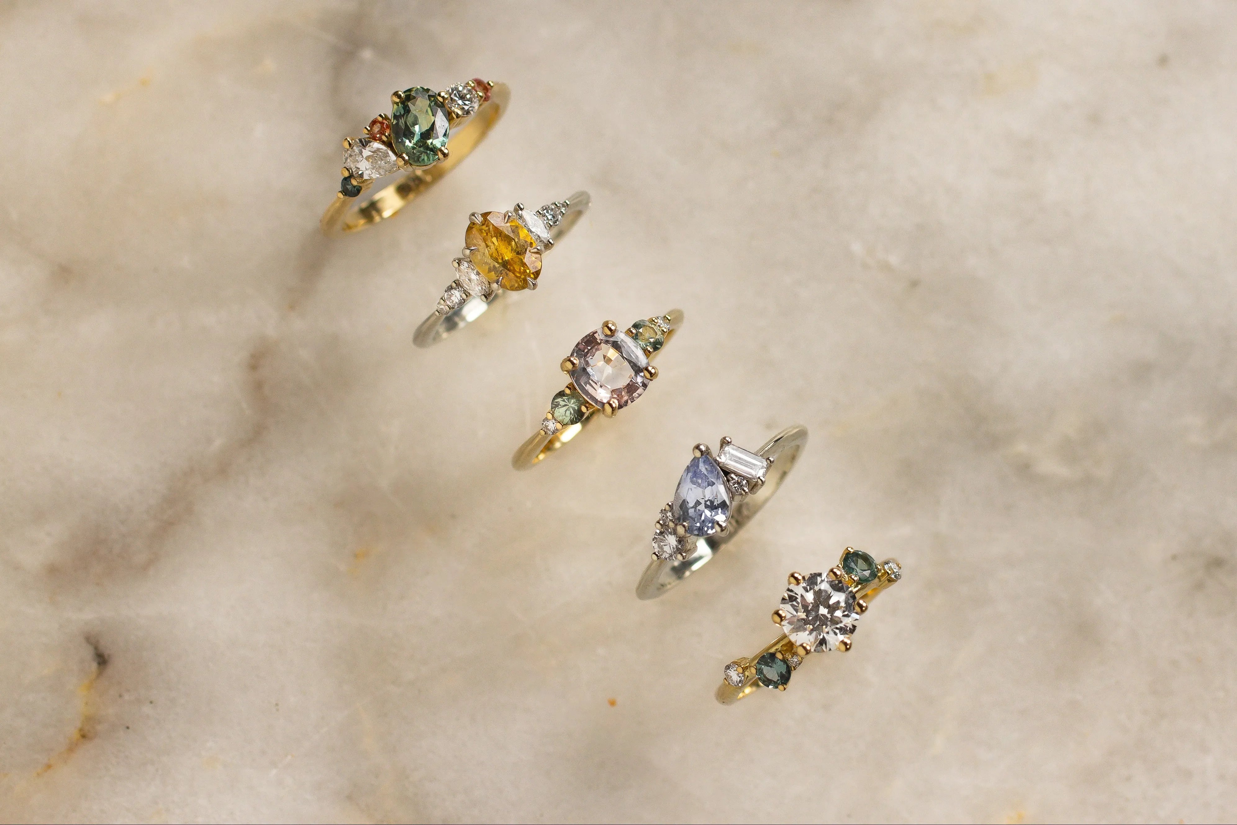 A guide to cluster engagement rings-Wild Fawn Jewellery