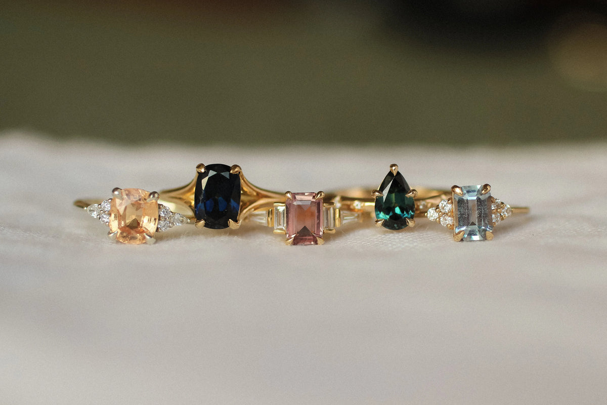 colourful engagement rings