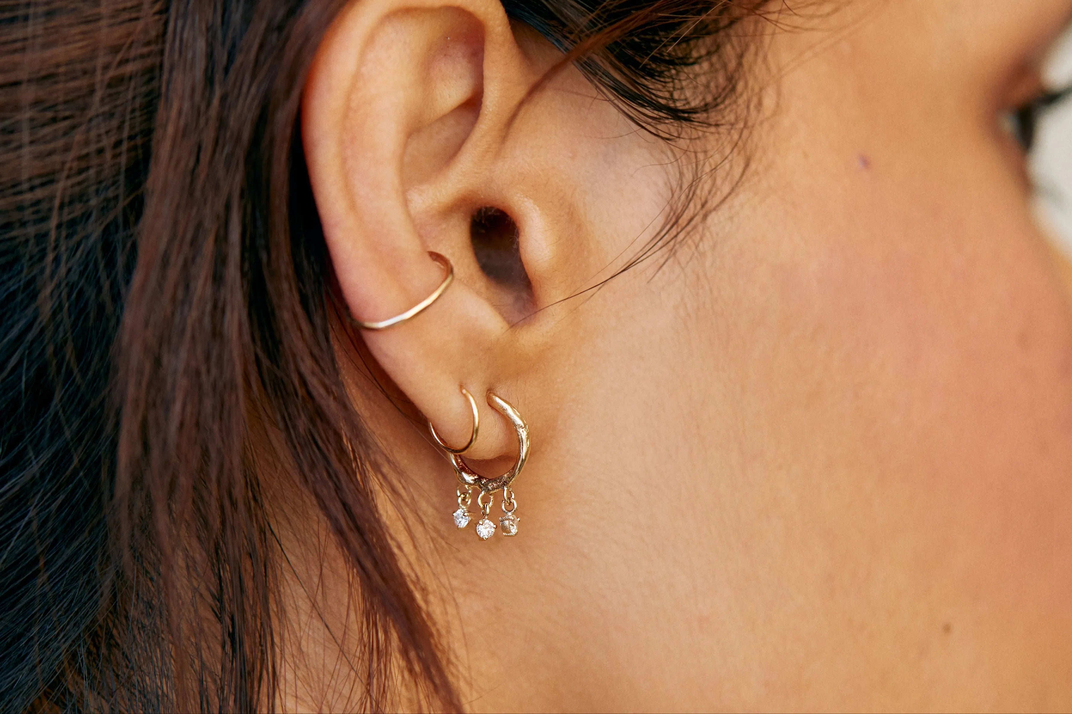 huggie hoop earrings