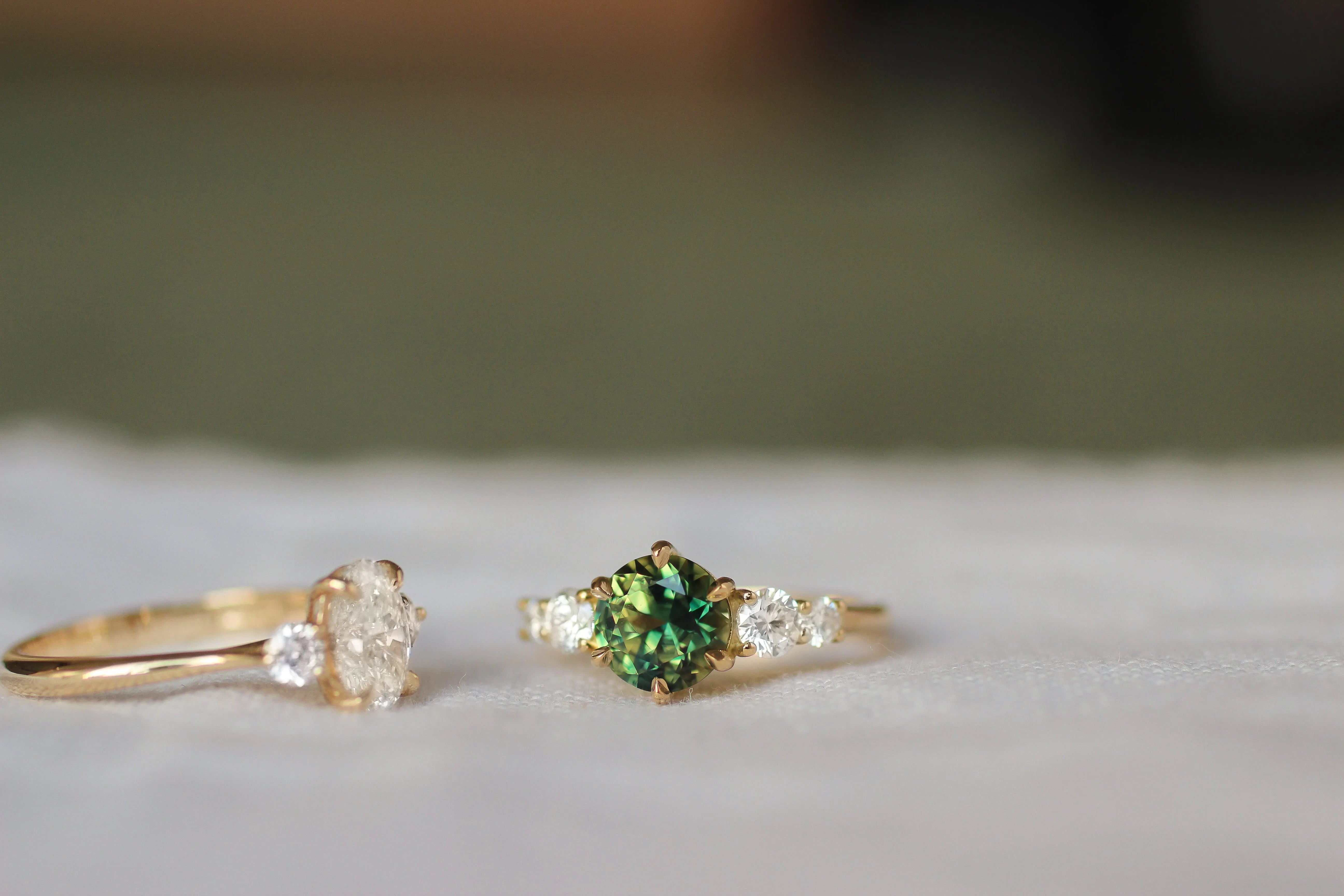 Yellow Gold Engagement Rings-Wild Fawn Jewellery