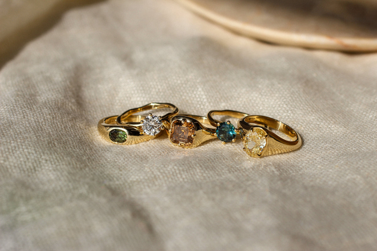 Coloured Diamond Engagement Rings-Wild Fawn Jewellery
