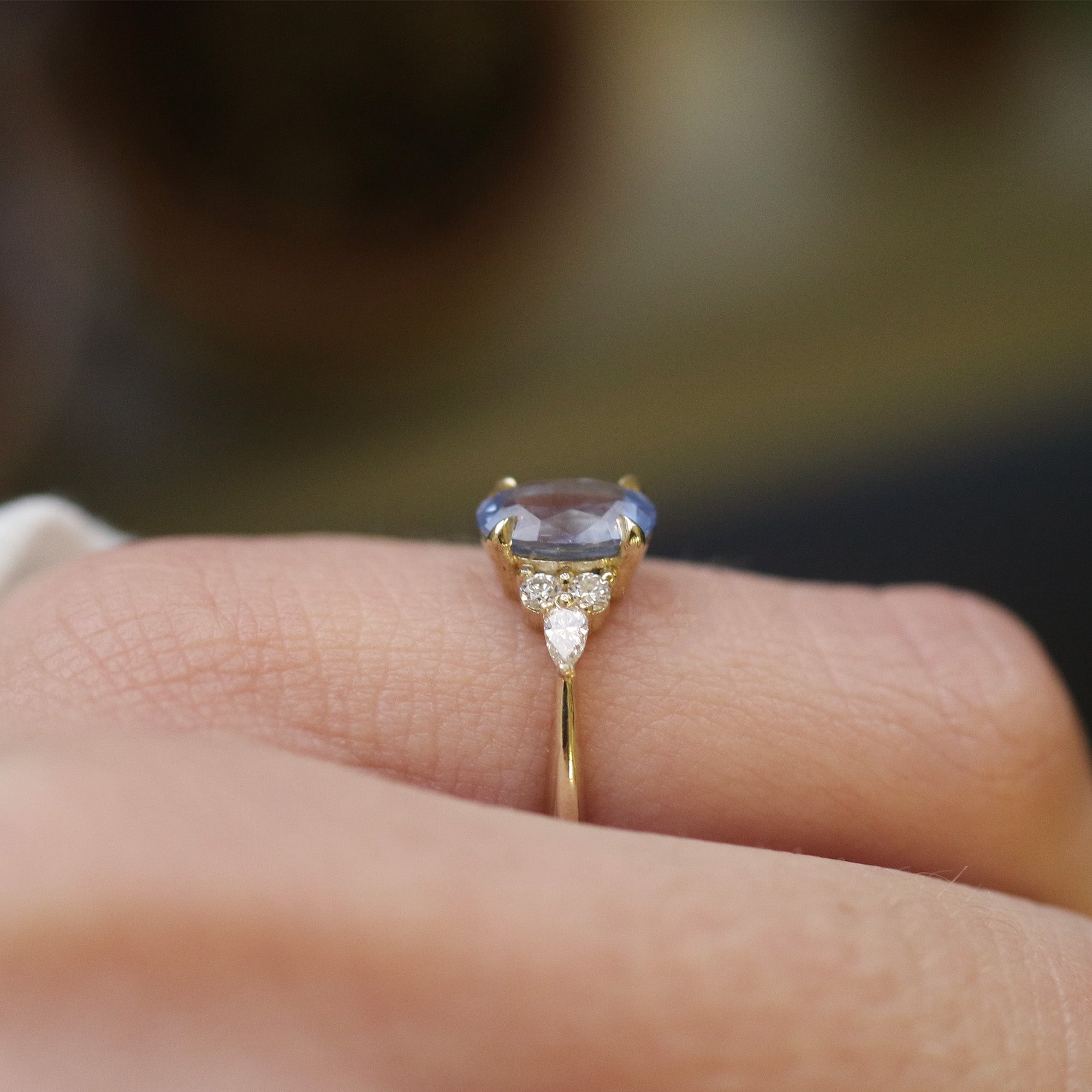 Low-Set Engagement Rings