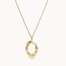9ct Gold Molten Oval Necklace-Necklaces-Wild Fawn Jewellery