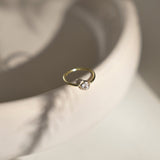 18ct Gold Diamond Cartilage Helix Hoop Earring