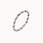 18ct White Gold Entwined Twisted Wedding Ring