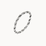 18ct White Gold Entwined Twisted Wedding Ring