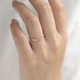18ct Yellow Gold Curved Nesting Wedding Ring