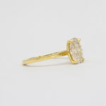 18ct Yellow Gold Solitaire Wed-Fit Diamond Engagement Ring