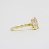 18ct Yellow Gold Solitaire Wed-Fit Diamond Engagement Ring